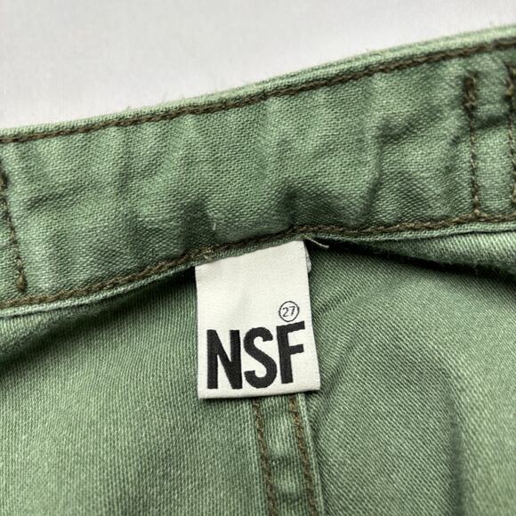 NSF Wide Leg Patchwork Pants Women's 27 Cropped Cargo Boho Lagenlook - Picture 5 of 12